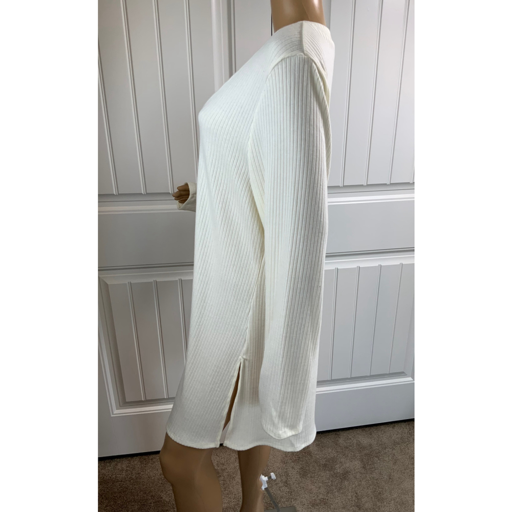 Vince Camuto Women's Open Front Cardigan Sz XL Off White Ribbed Knit V-Neck Boho - Picture 7 of 14